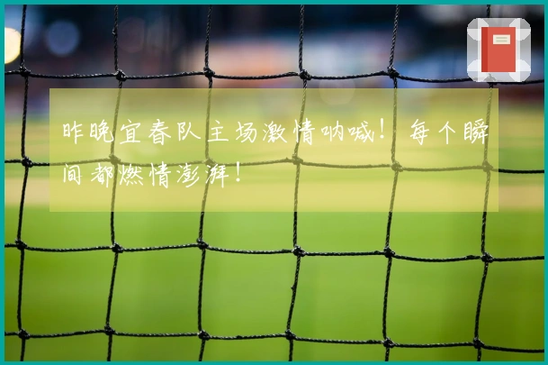 昨晚宜春队主场激情呐喊！每个瞬间都燃情澎湃！